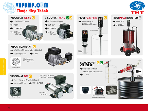 Máy bơm dầu nhớt Pius Visco Mat rất được khách hàng ưu chuộng