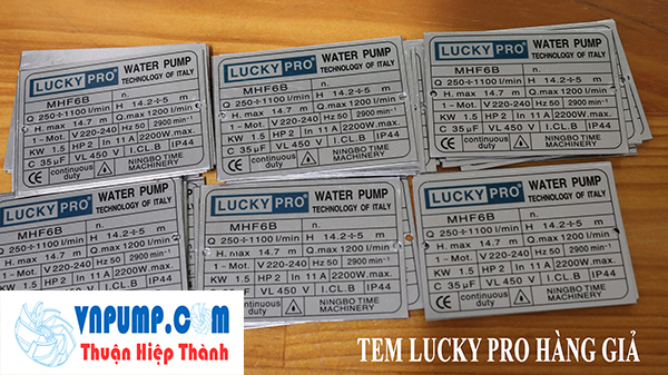  Máy Bơm Lucky Pro 1HP 1pha 220V