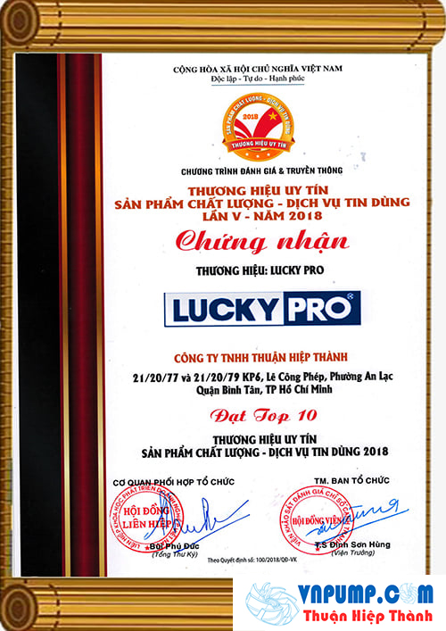  Máy Bơm Lucky Pro 1HP 1pha 220V