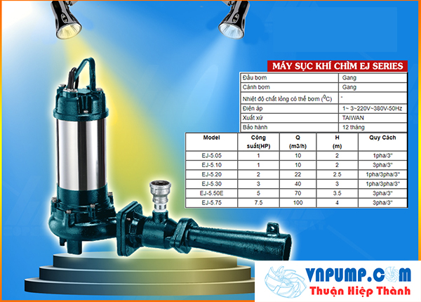 Máy Bơm Sục Khí Chìm EVAK